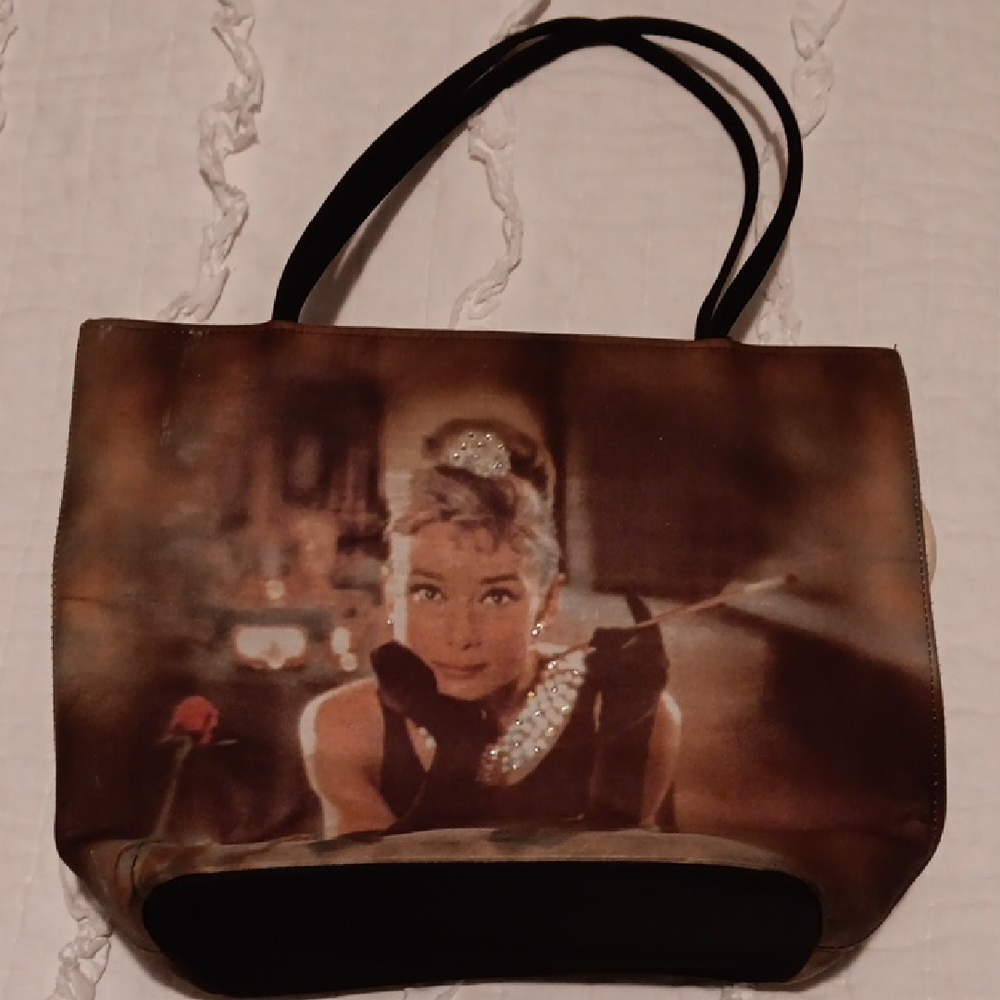 Audrey Hepburn Elegant Brown Shoukder Bag